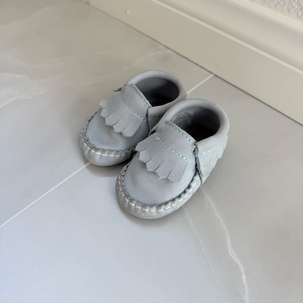 Polo by Ralph Lauren Light Gray Kids Moccasins
